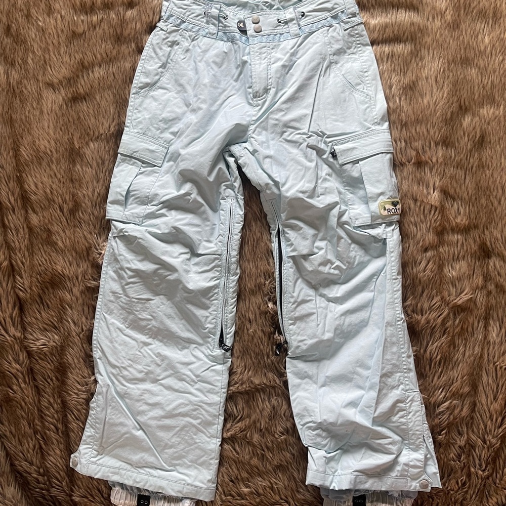 Roxy Sky Blue Wide Leg Cargo Pants